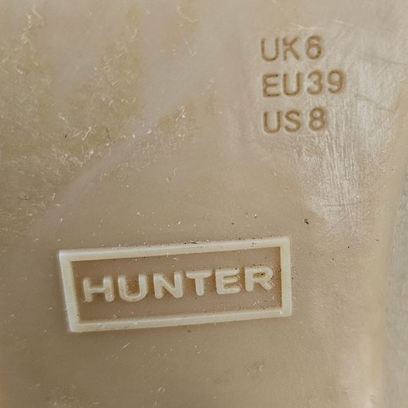 Hunter Gabby lace up high heel rubber rain boots burgundy size 8 / size 39 - Picture 14 of 15